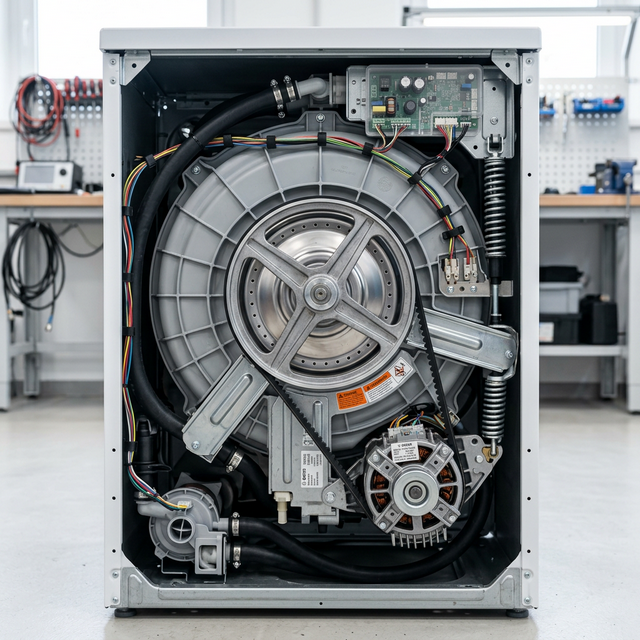 Washing machine repair near me internal motor view