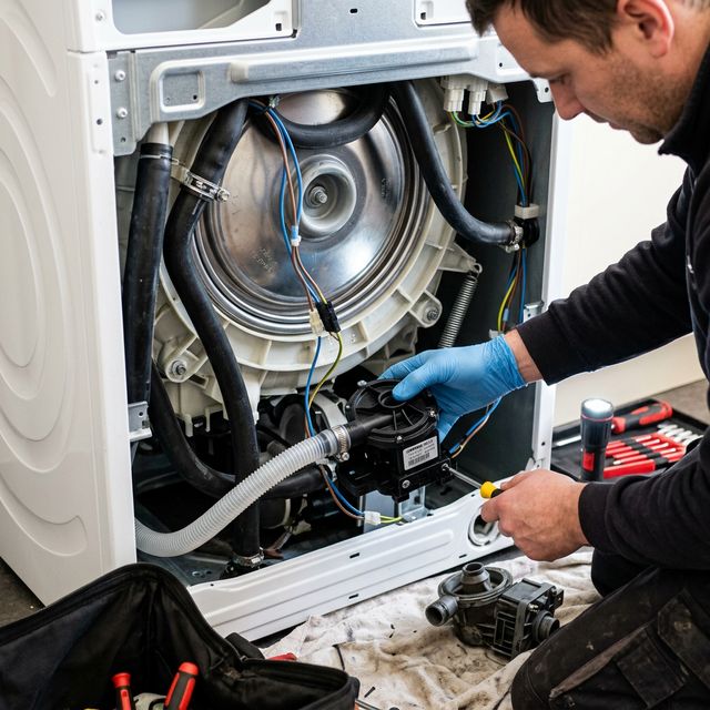 Bosch front load washing machine repair water pump